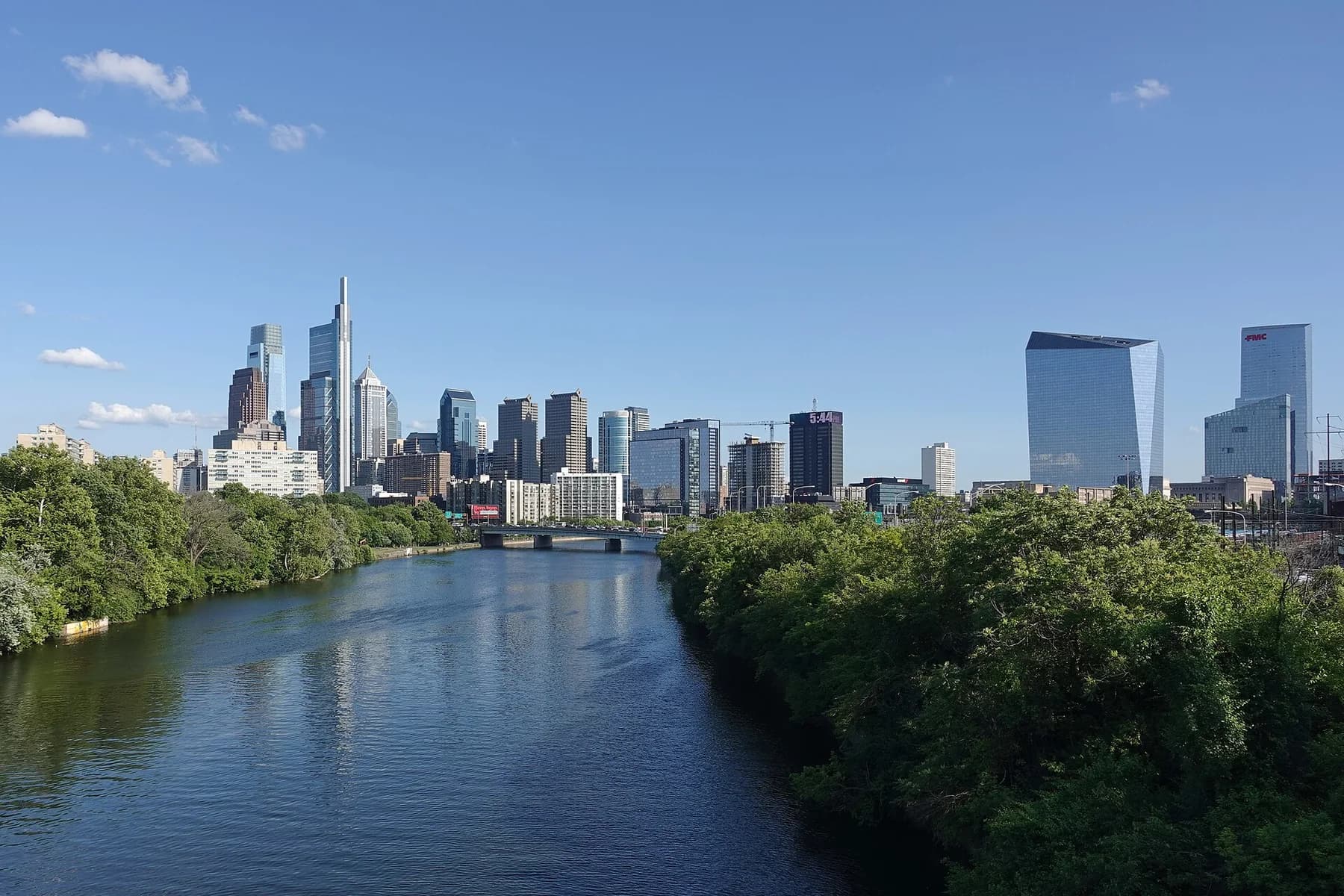 Philadelphia skyline viewed across the Schuylkill River